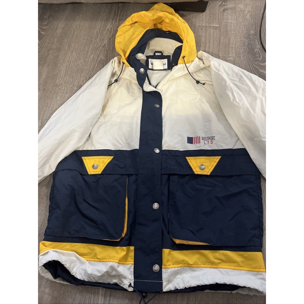 vintage 90s Westport LTD colorblock windbreaker Size Large Streetwear